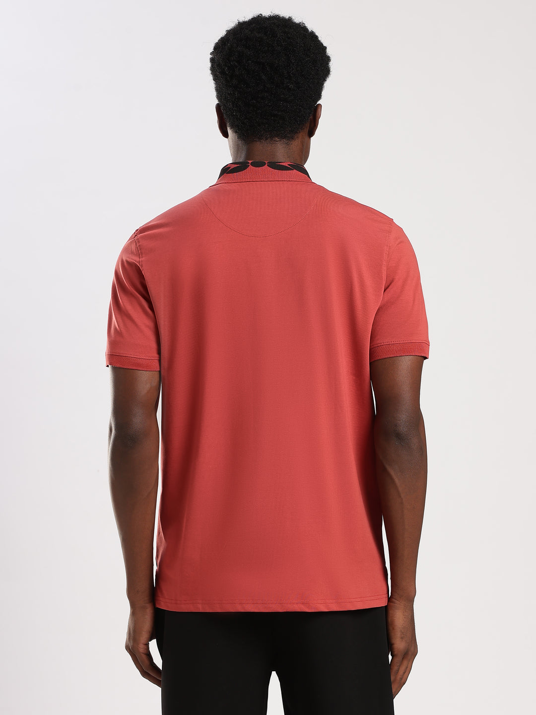 Dark RED  Solid  Regular Fit Polo T-Shirt