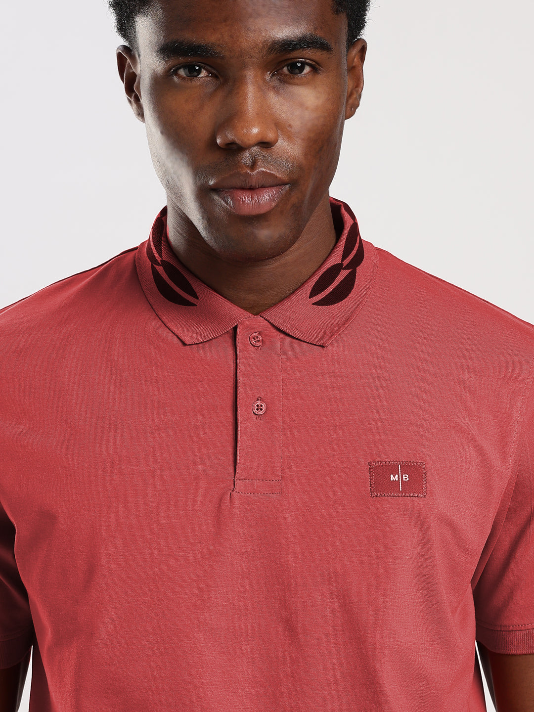 Dark RED  Solid  Regular Fit Polo T-Shirt
