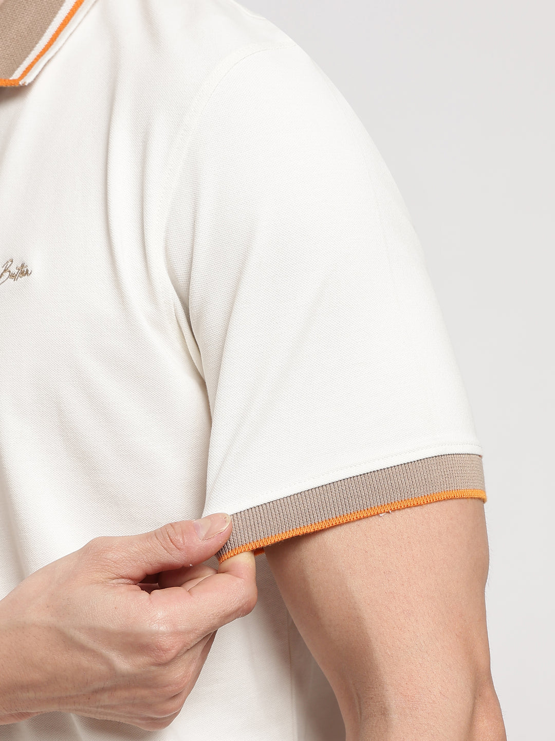 White Solid  Half Sleeve Polo T-Shirt
