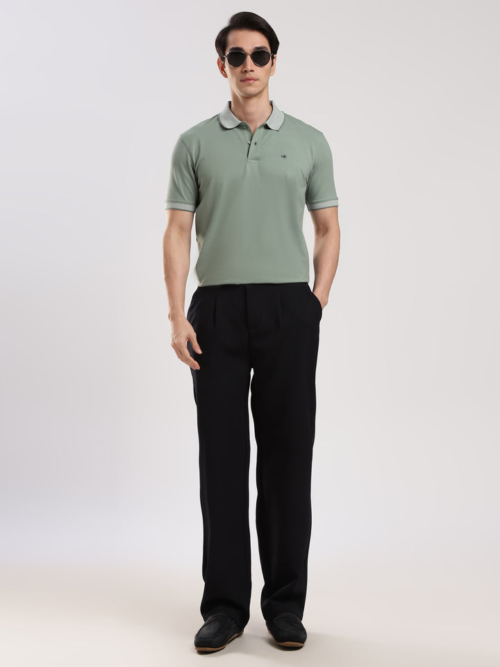 Green Half Sleeve Polo T-Shirt