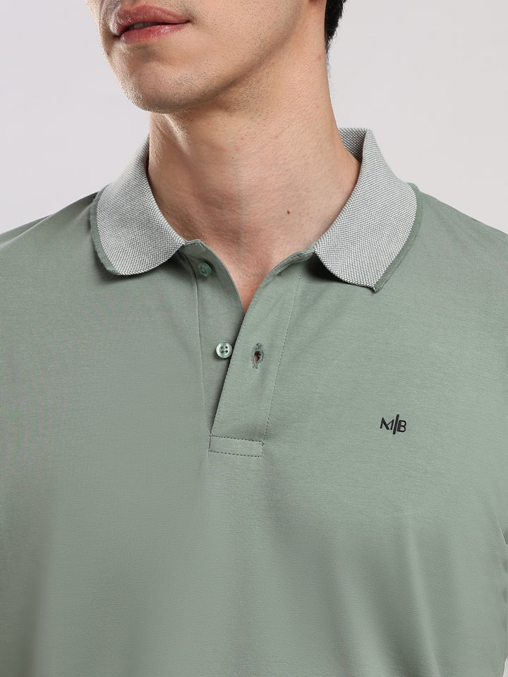 Green Half Sleeve Polo T-Shirt