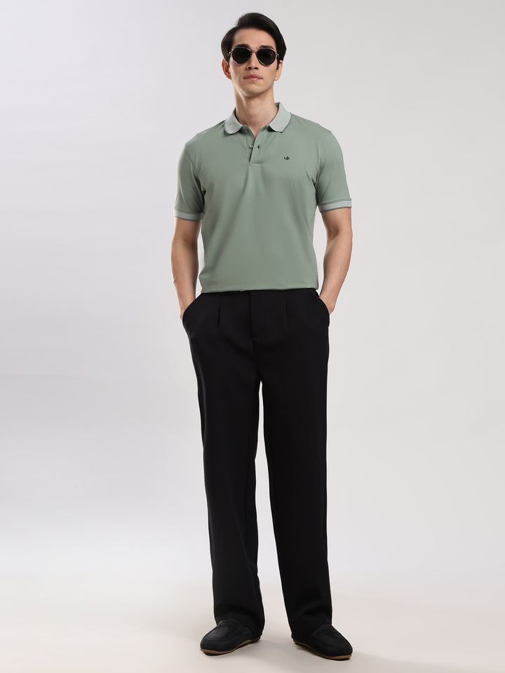 Green Half Sleeve Polo T-Shirt