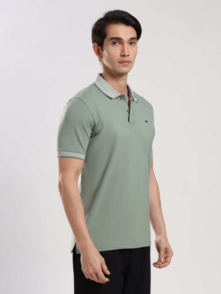Green Half Sleeve Polo T-Shirt