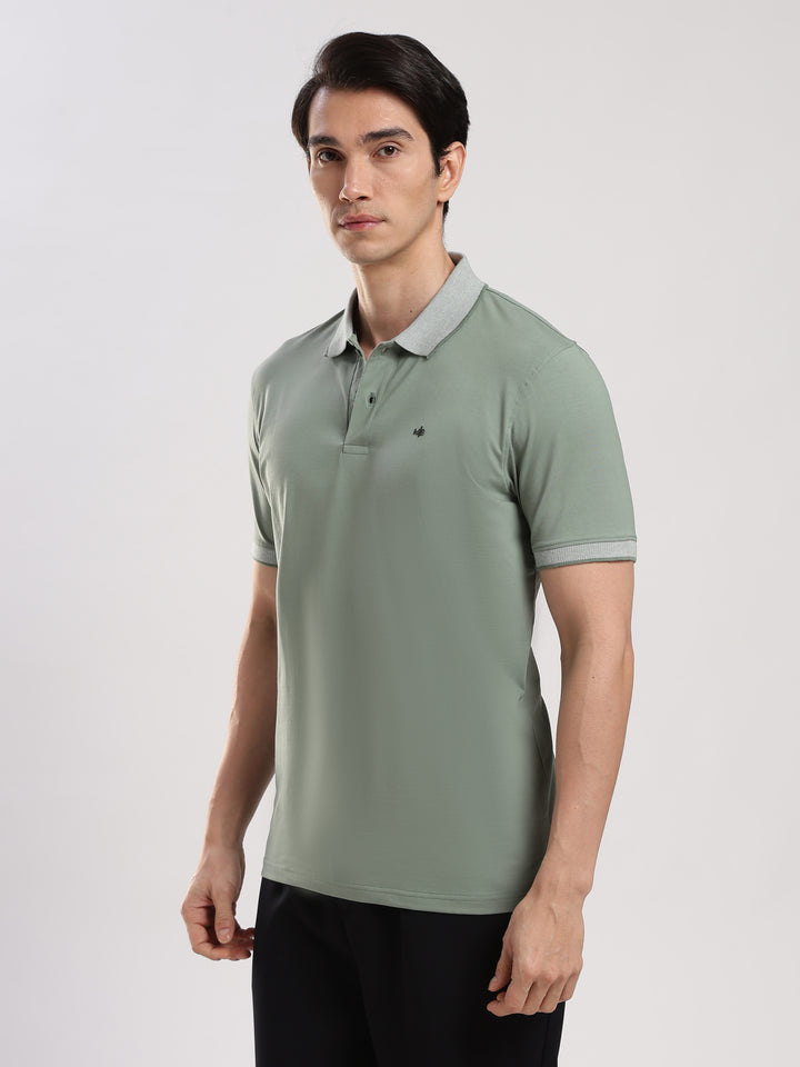 Green Half Sleeve Polo T-Shirt