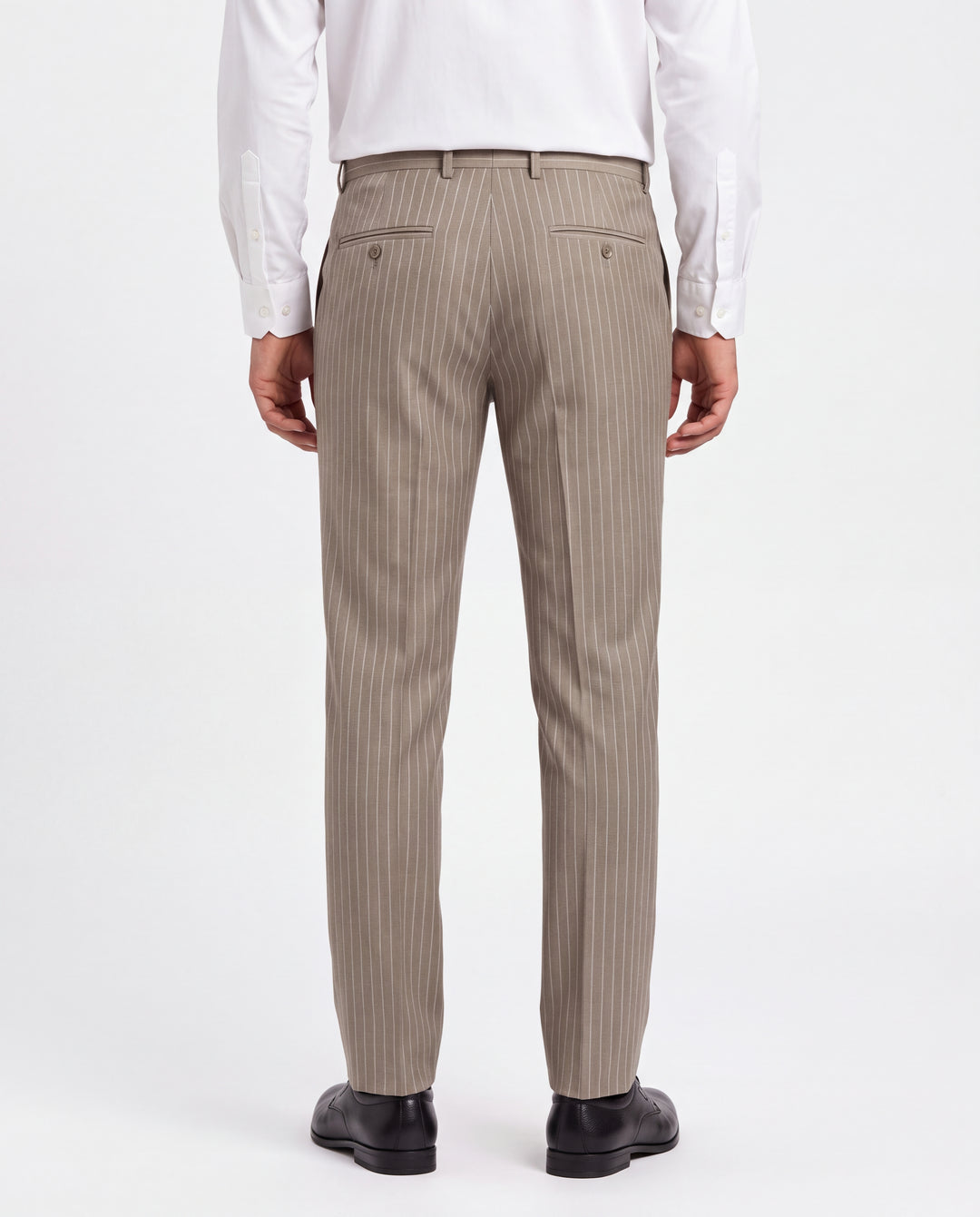 Fawn Slim Fit Striped Expendible Trouser