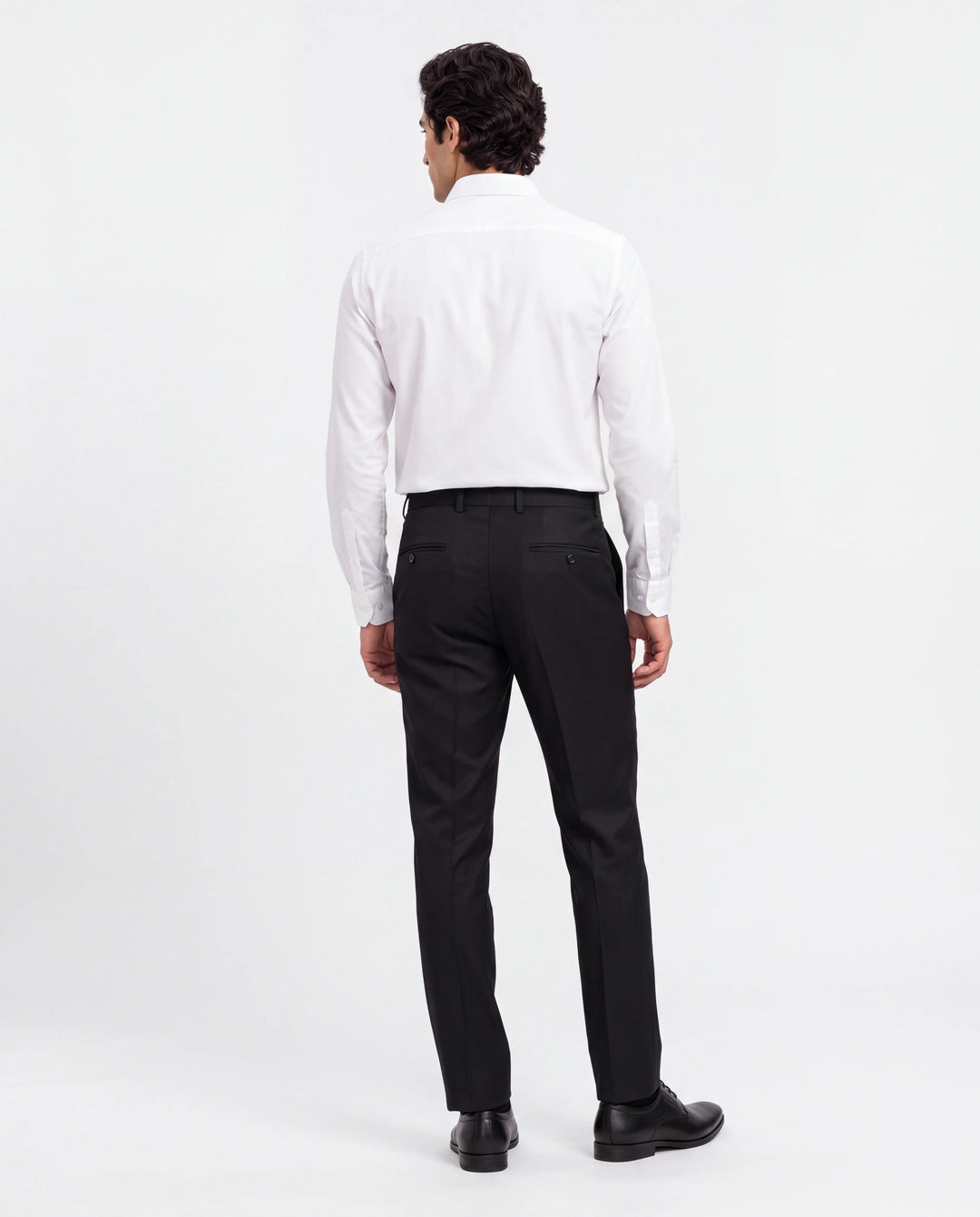 Dark Blue Slim Fit Plain Formal Trouser