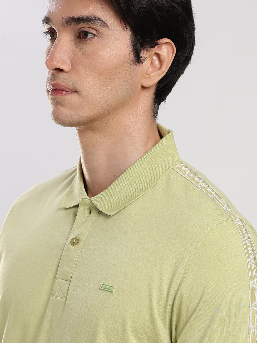 Pastel Green Solid  Half Sleeve Polo T-Shirt