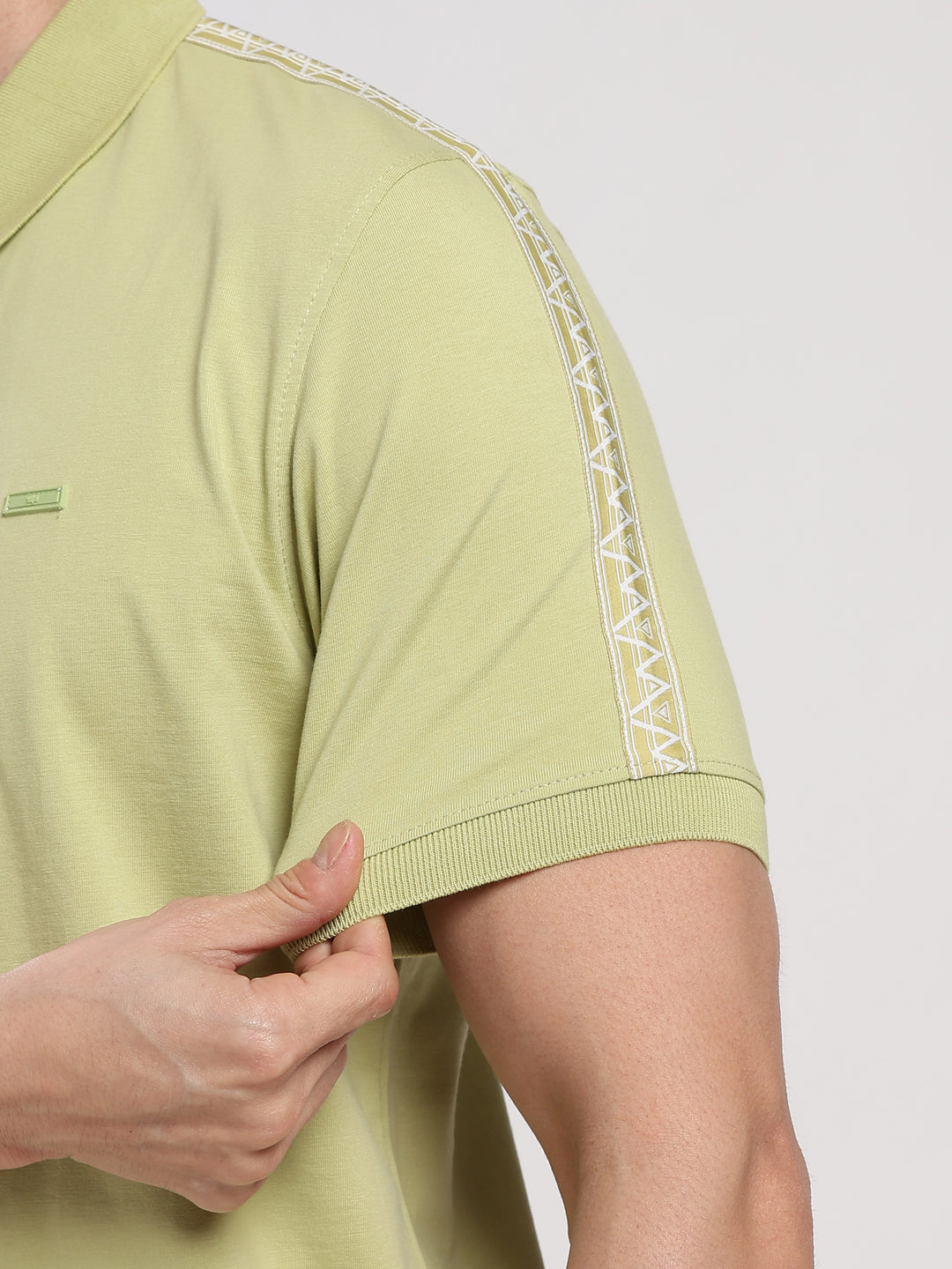 Pastel Green Solid  Half Sleeve Polo T-Shirt