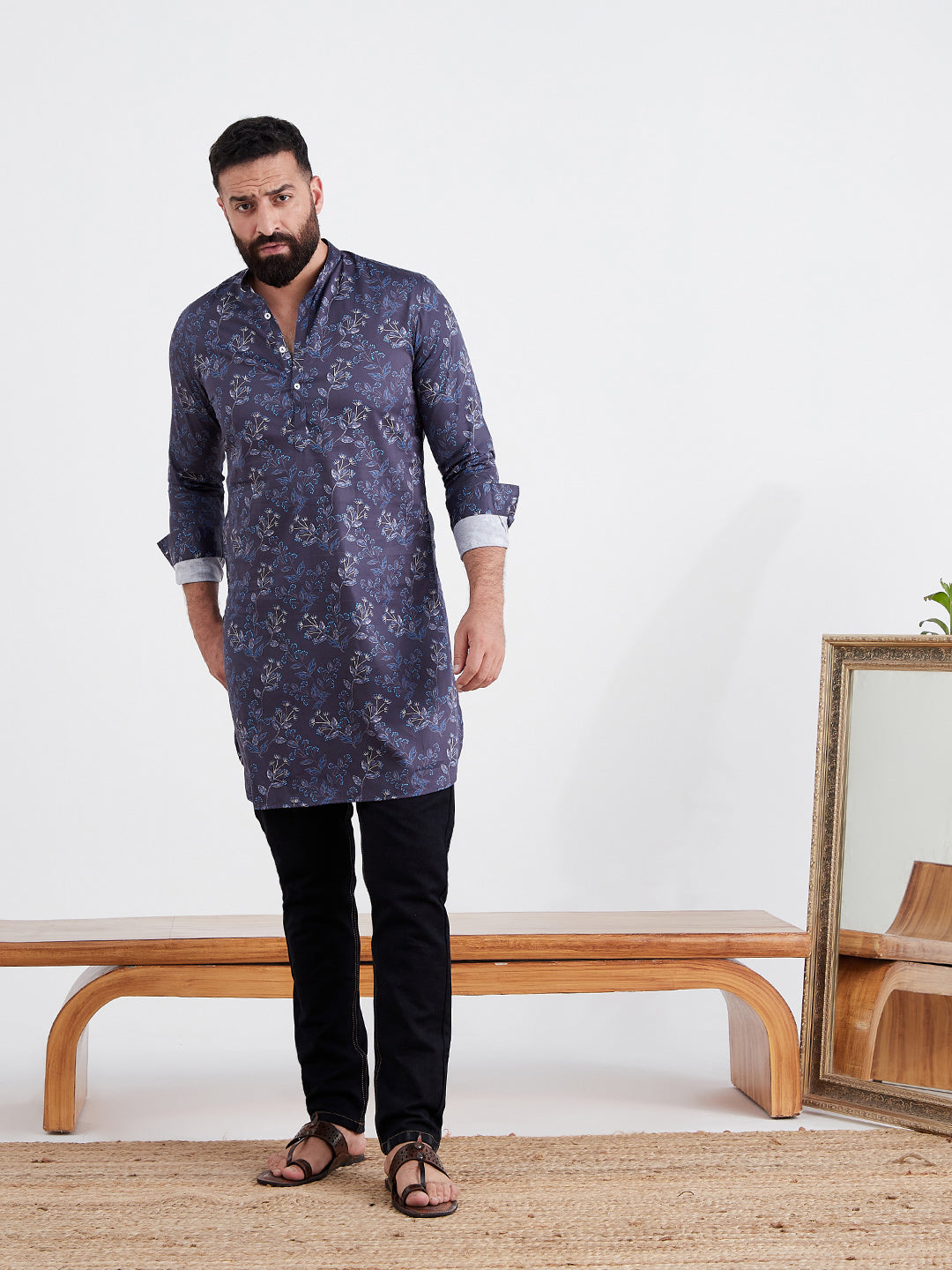 Mr button kurta best sale