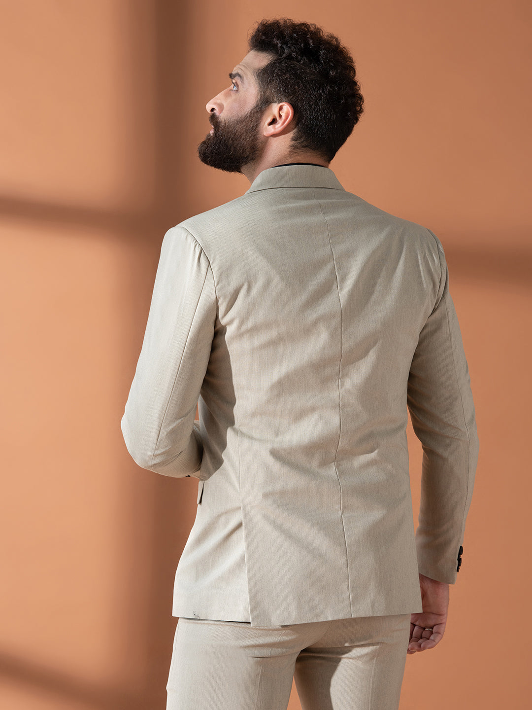 Second Skin Striped Blazer – MR BUTTON - Main Image