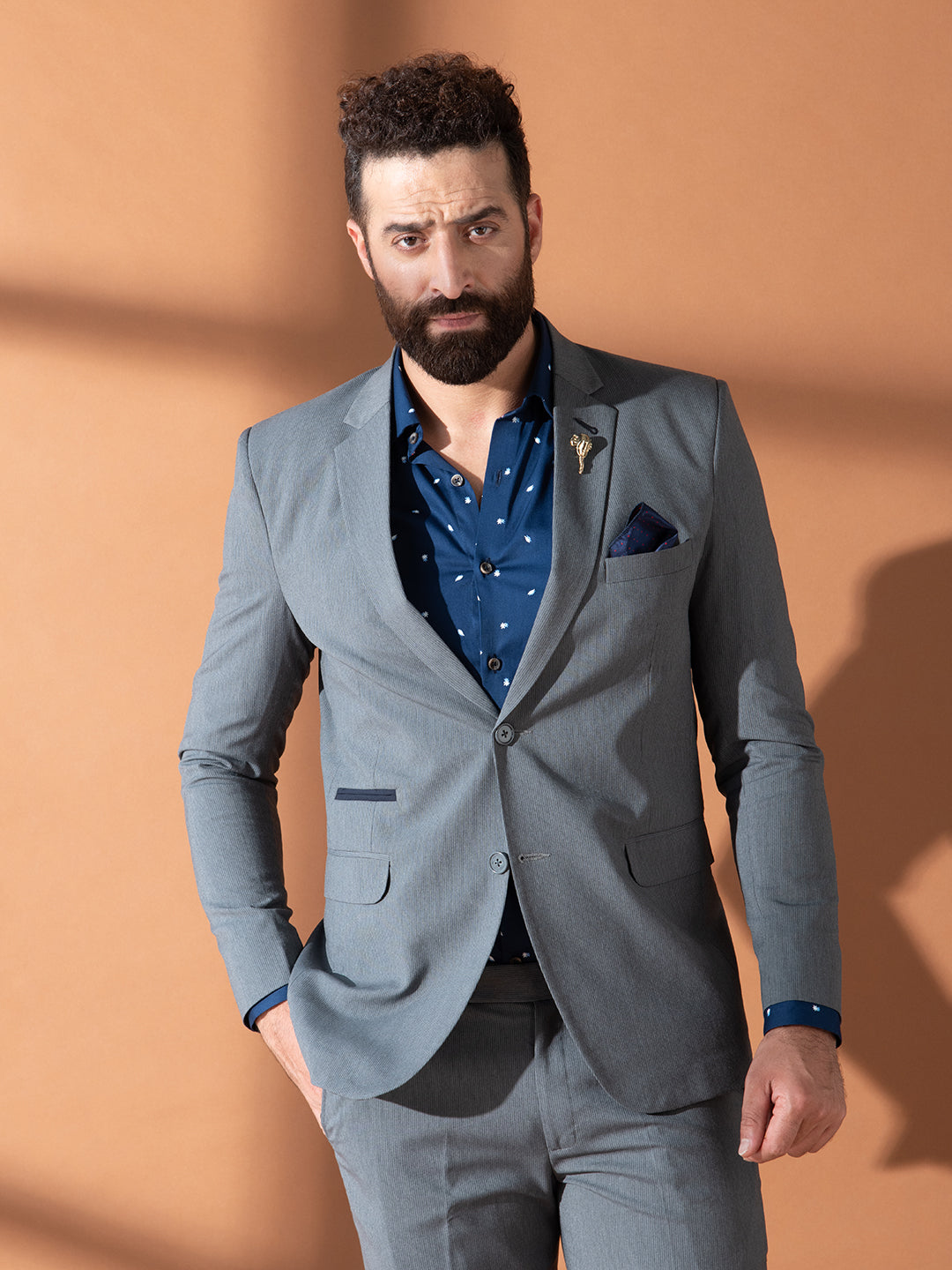 Buy Mr Button Men Velvet Solid Blazer Regular (NOXBLJ145- Blue_M) at  Amazon.in