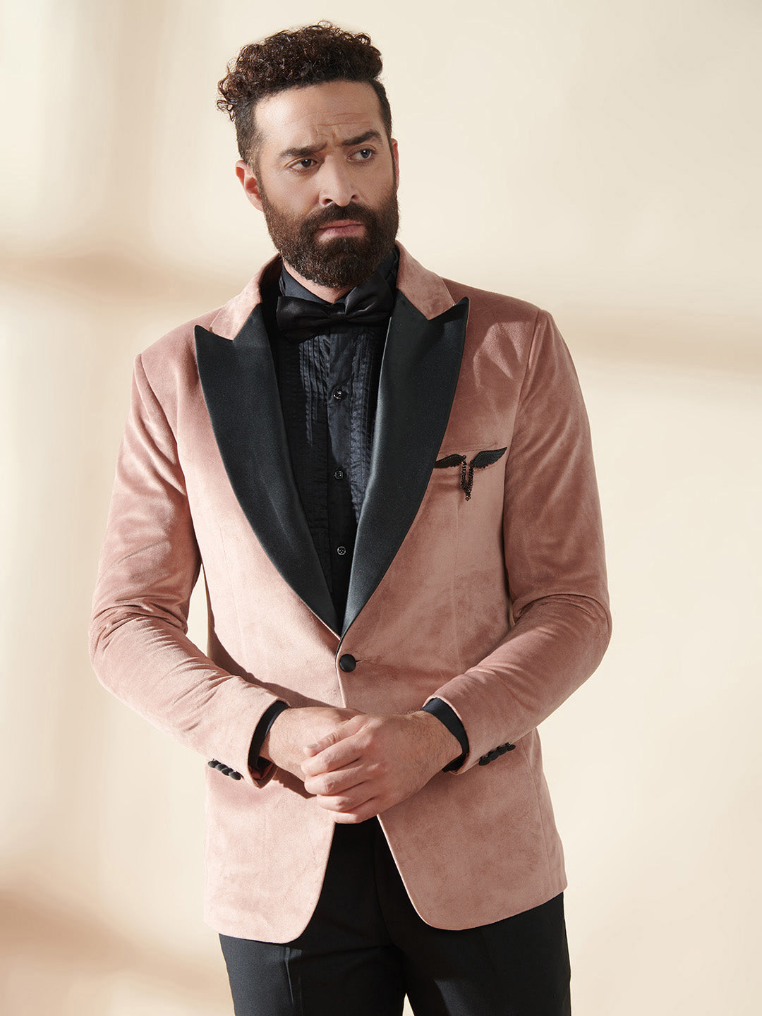 Full Sleeves Designer Thread Work Tuxedo Suit, Size : L, M, XL, XXL, Style  : Single Button at Rs 14,500 / Piece in Meerut